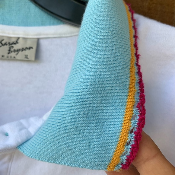 Vintage Sarah Bryson Collared T-shirt size XL Made in USA. - Picture 2 of 6